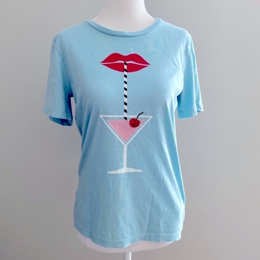 Kate spade martini sequins cherry T-shirt